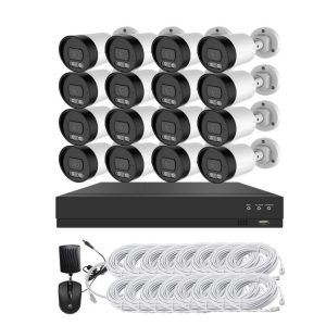 mapesen ກ້ອງ 16 ໜ່ວຍ IP camera Full color 5MP with voice and MIC ຄວາມຈໍາ 2TB